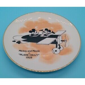 Disney - Mickey & Minnie in Plane Crazy Collector's Plate 6 in
